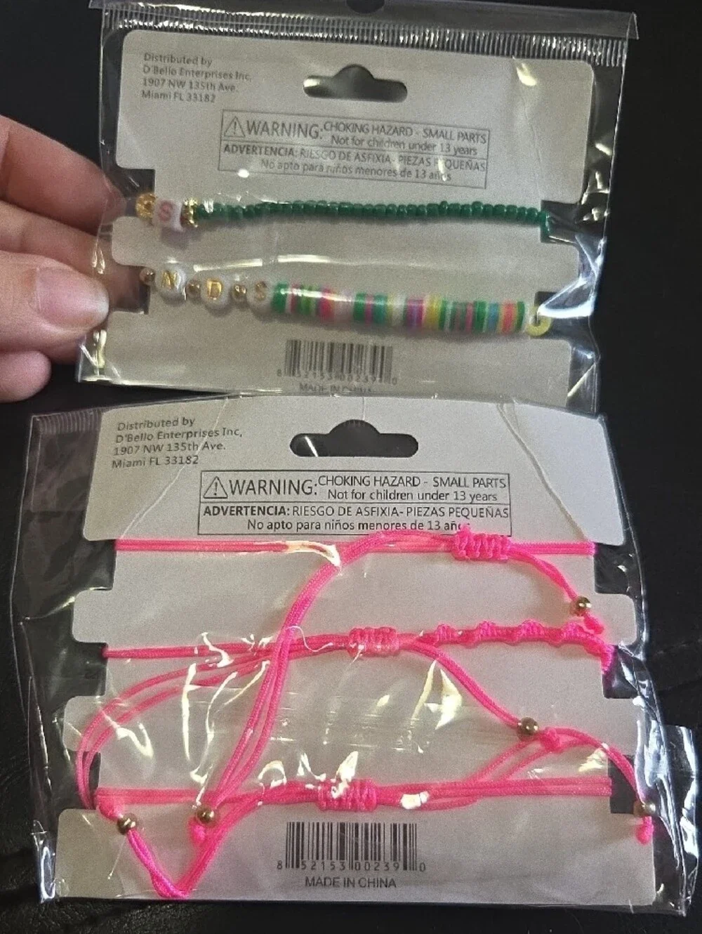 D'Bello Multicolor 'Best Friend' Friendship Beaded Bracelet Set New In Package